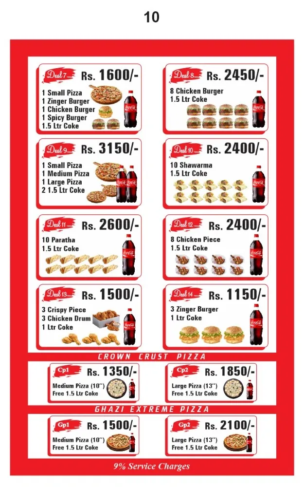 Kashif Fried Chicken & Restaurant menu
