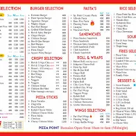 Pizza Point & Fast Food menu