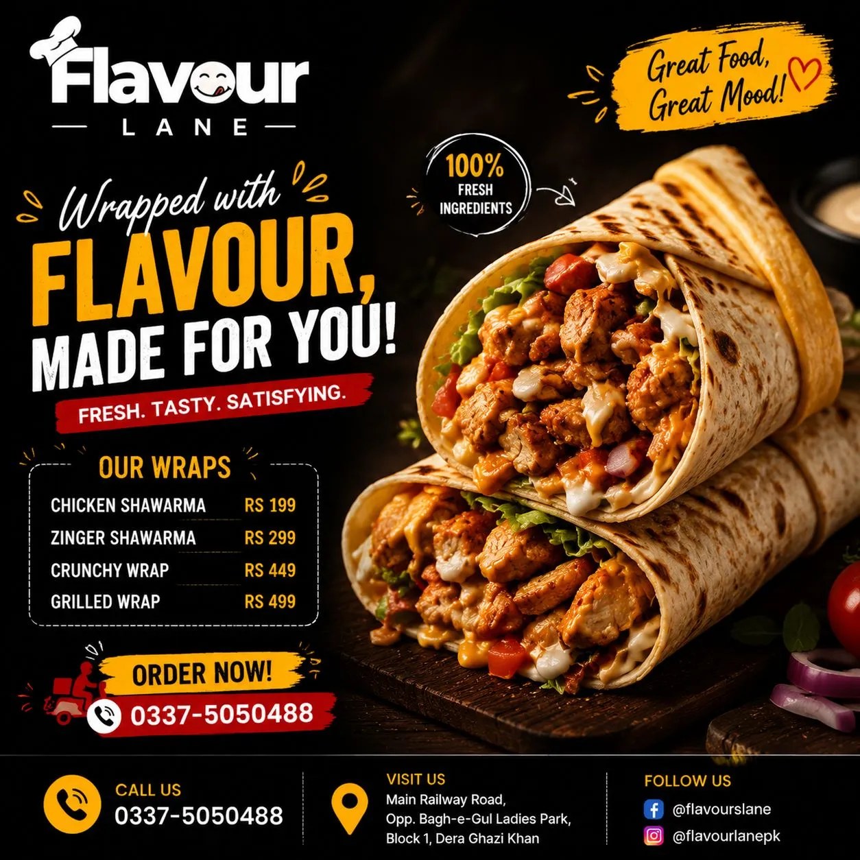 Flavour Lane menu