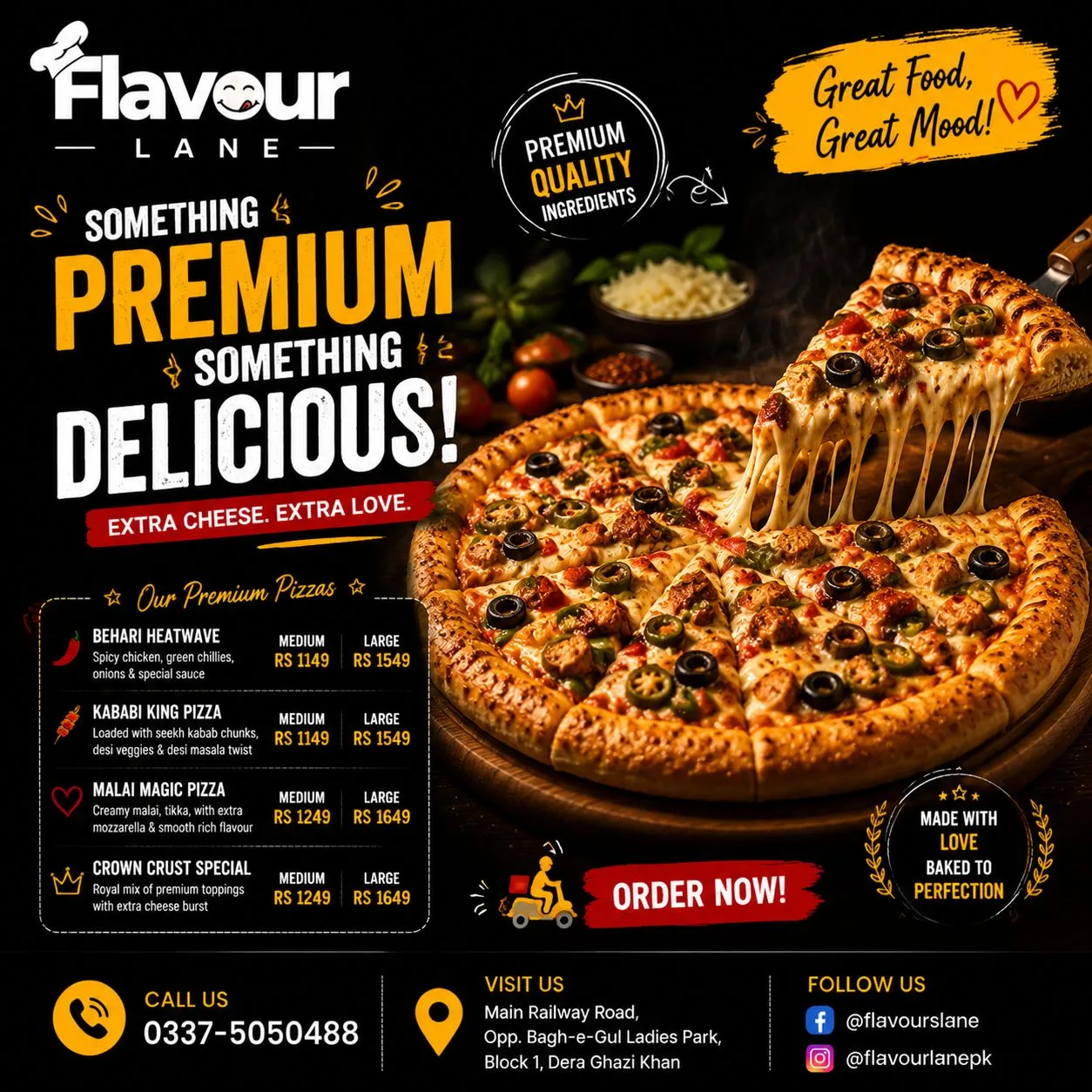 Flavour Lane menu