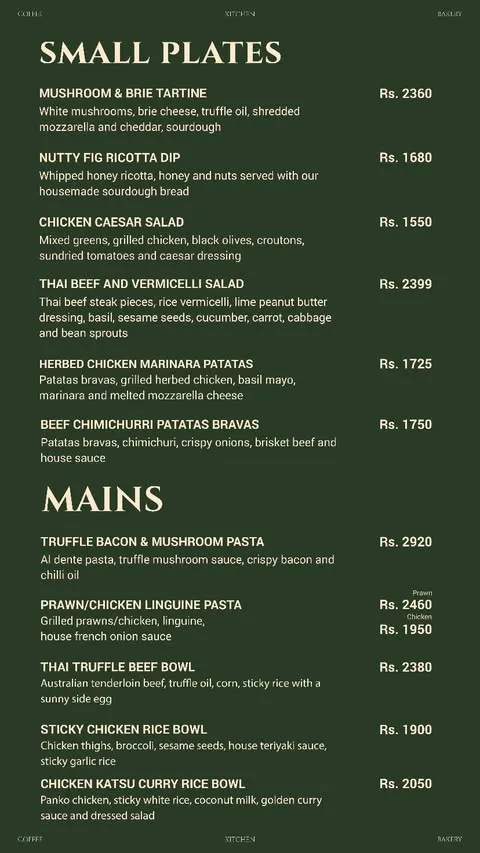 Drip - Coffee Bakery Kitchen - Gulberg menu