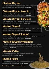 Lahore Shahi Qila Restaurant menu