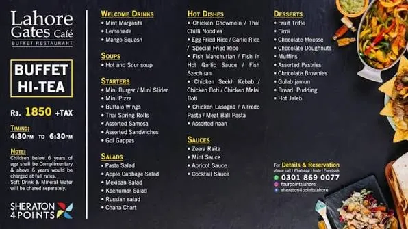 Lahore Gates Café menu