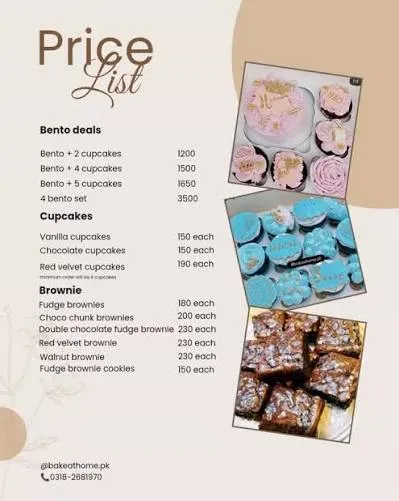 Baba Bakers & Sweets menu