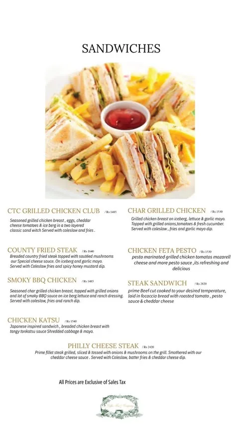 Coffee Tea & Company menu