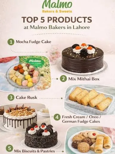 Malmo Bakers & Sweets menu