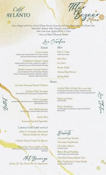 Café Aylanto menu