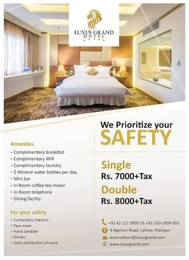 Luxus Grand Hotel menu