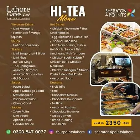 Four Points by Sheraton Lahore menu