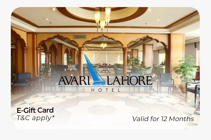 Avari Hotel Lahore menu