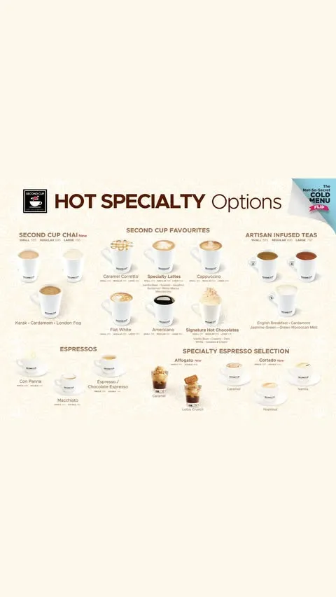 Second Cup Johar Town menu