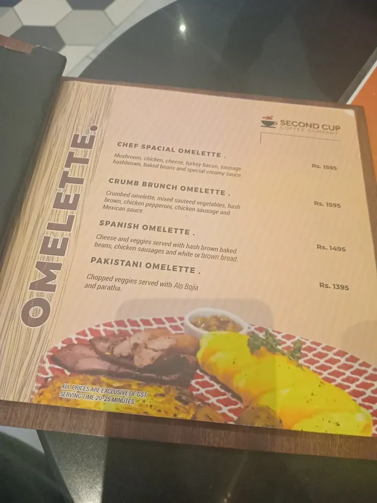Second Cup Coffee Company menu