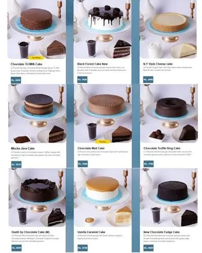 Pie in the Sky menu
