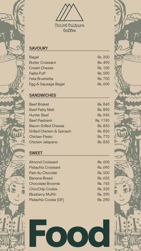 Third Culture Coffee - Model Town menu