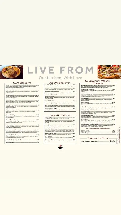 Second Cup Johar Town menu