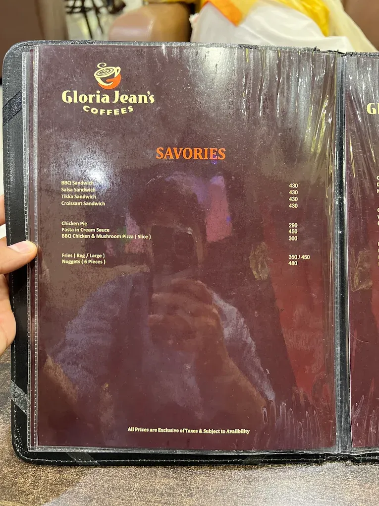 Gloria Jean's Coffees Mall of Lahore menu