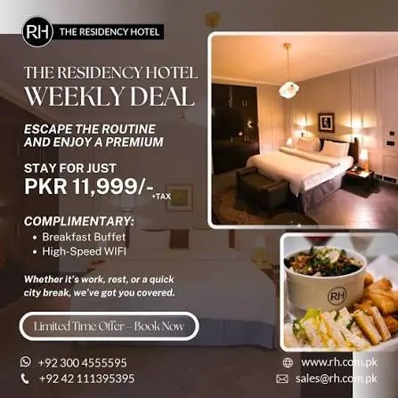 The Residency Hotel menu