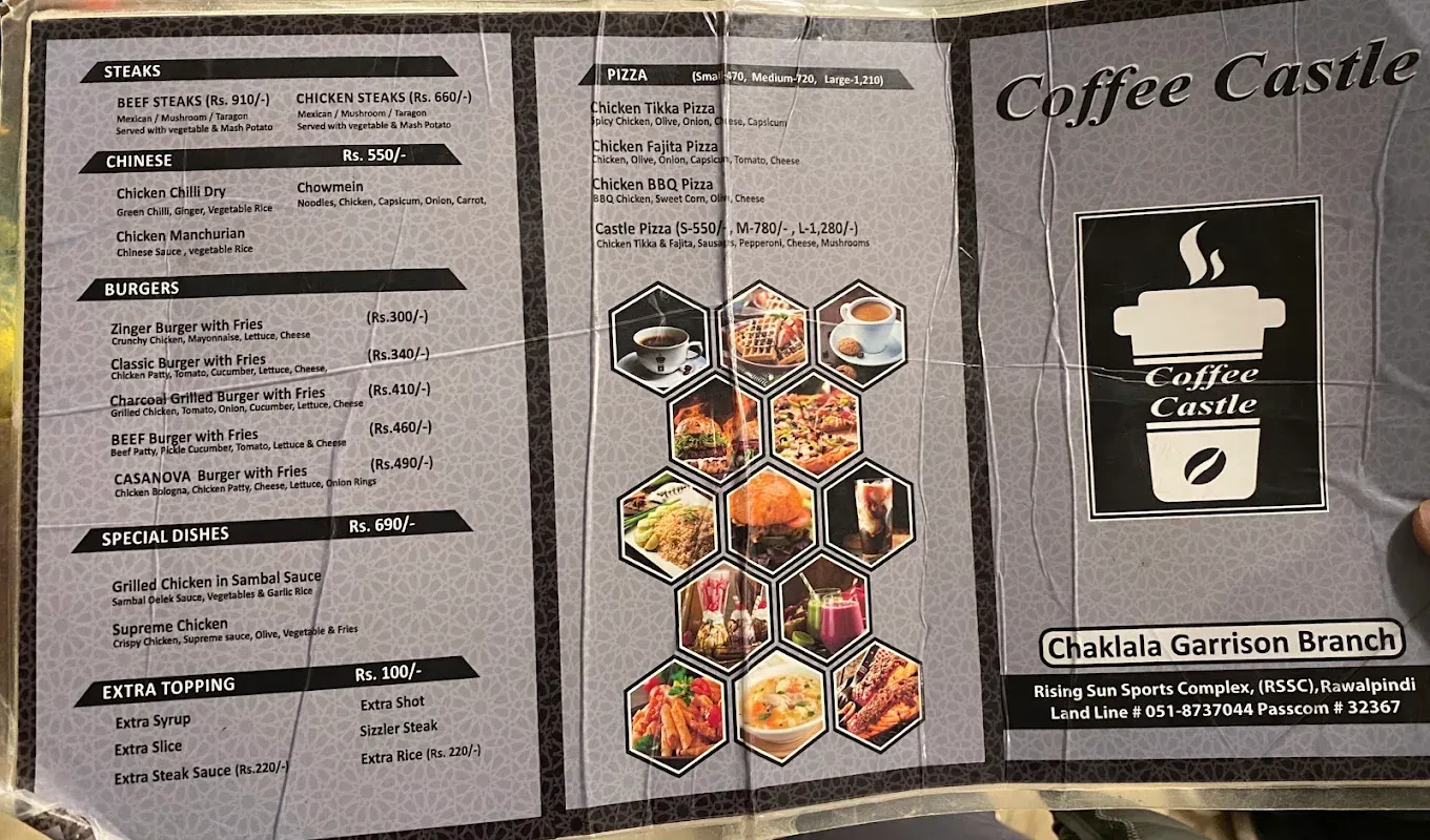 Coffee Castle menu