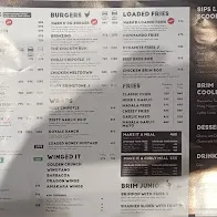 Brim Burgers Multan menu