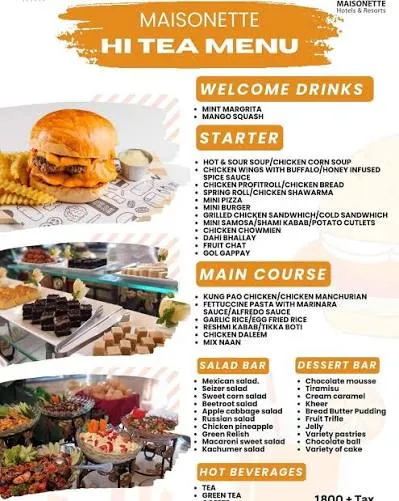 Maisonette Hotels & Resorts menu
