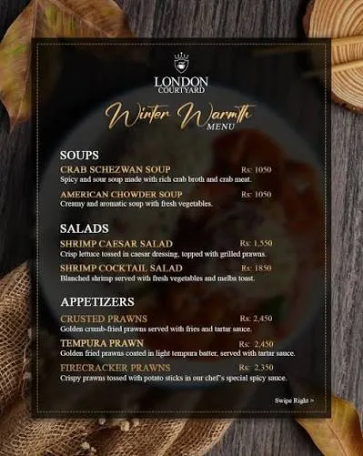 THE LC HOTEL menu