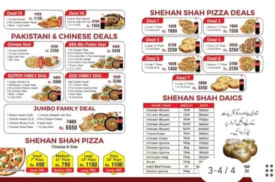 Khan BBQ menu