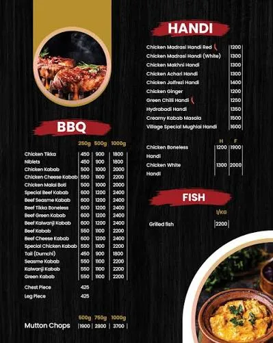 B.B.Q Village menu