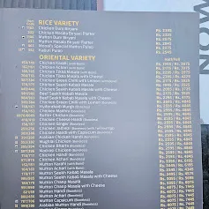 The Monal Islamabad menu
