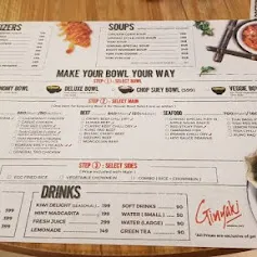 Ginyaki F7 Islamabad menu