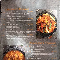 The Monal Islamabad menu