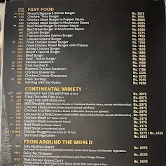 The Monal Islamabad menu