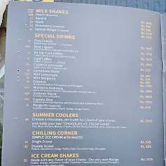 The Monal Islamabad menu
