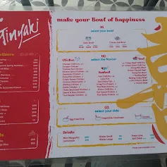 Ginyaki F7 Islamabad menu