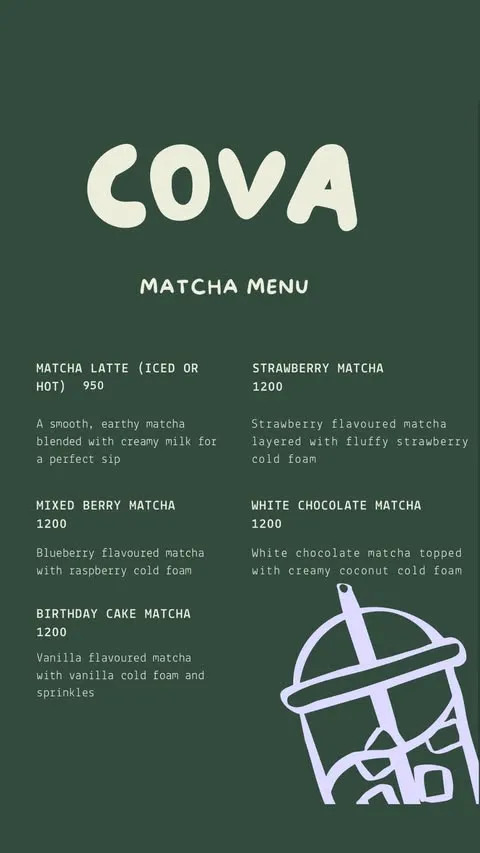 Cova Specialty Coffee menu