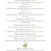 Aurum Cafe menu