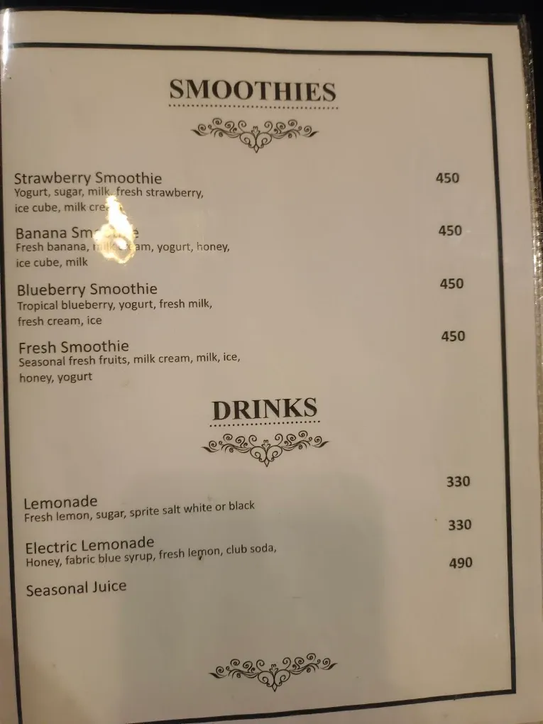 De Patisserie Club menu