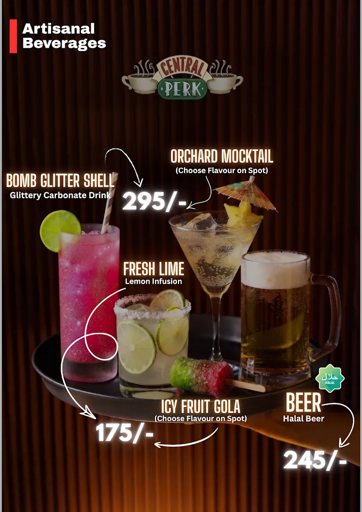 Central Perk Coffee House menu