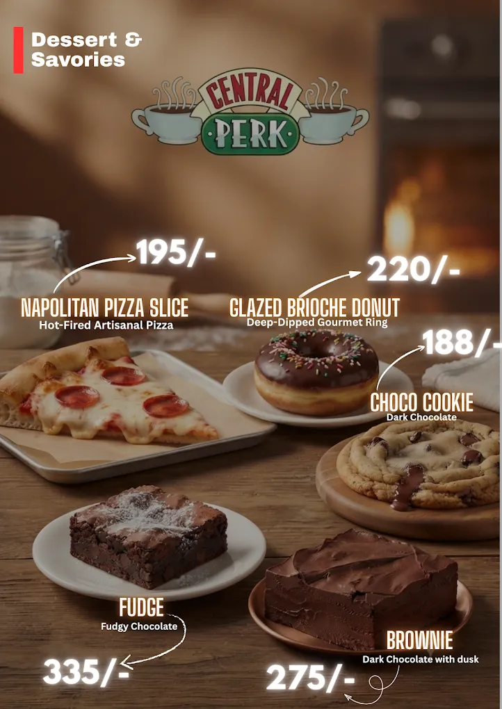 Central Perk Coffee House menu