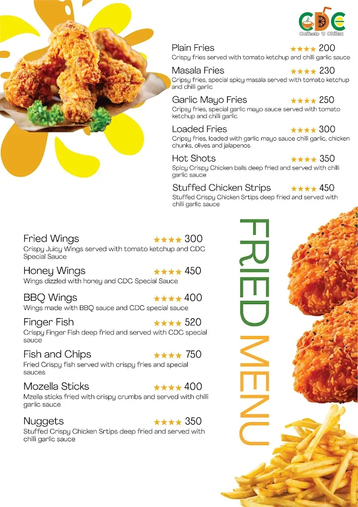 Coffeeto D Chillax menu