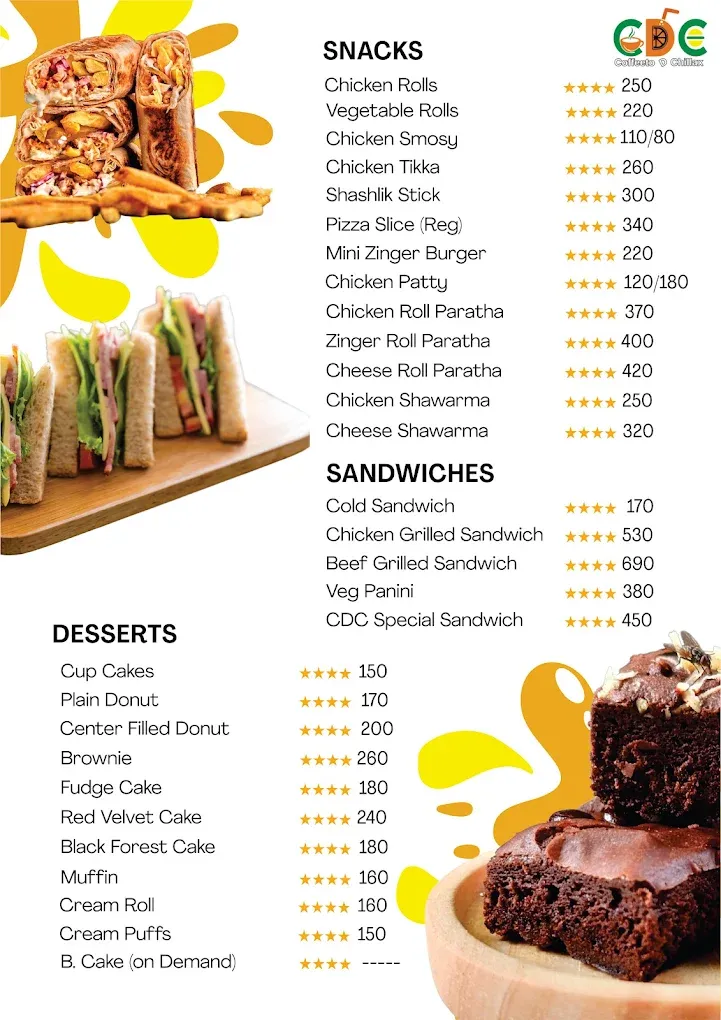 Coffeeto D Chillax menu