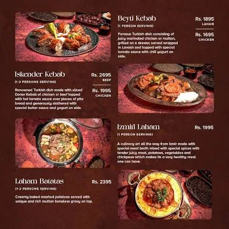 Ala Rahi menu