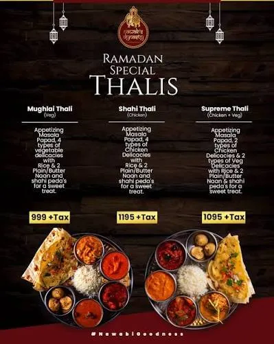 Nawab's Dynasty Restaurant menu