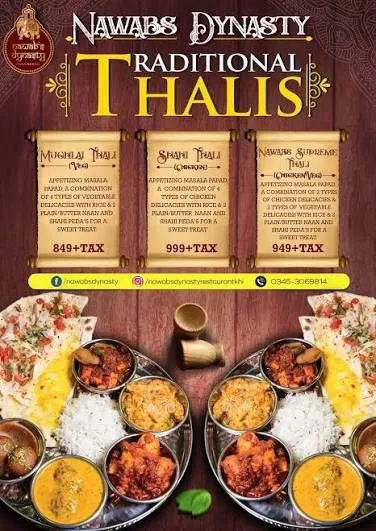 Nawab's Dynasty Restaurant menu