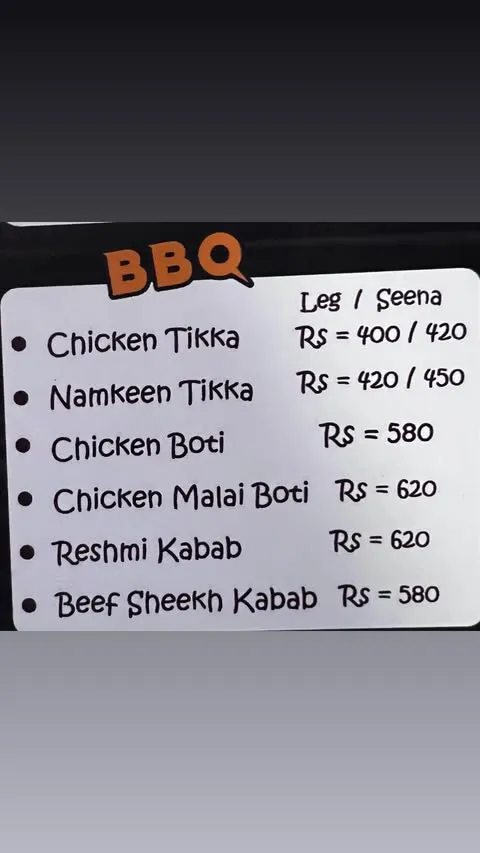 Café Picasso menu