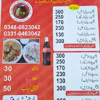 Karachi naseeb biryani and pulao center menu