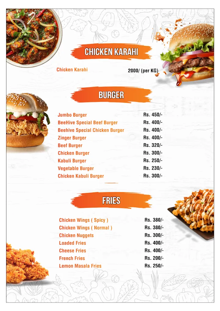 BeeHive Cafe & Restaurant menu