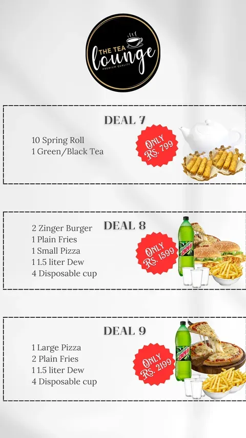 The Tea Lounge menu