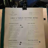 Chef's Table Pakistan menu