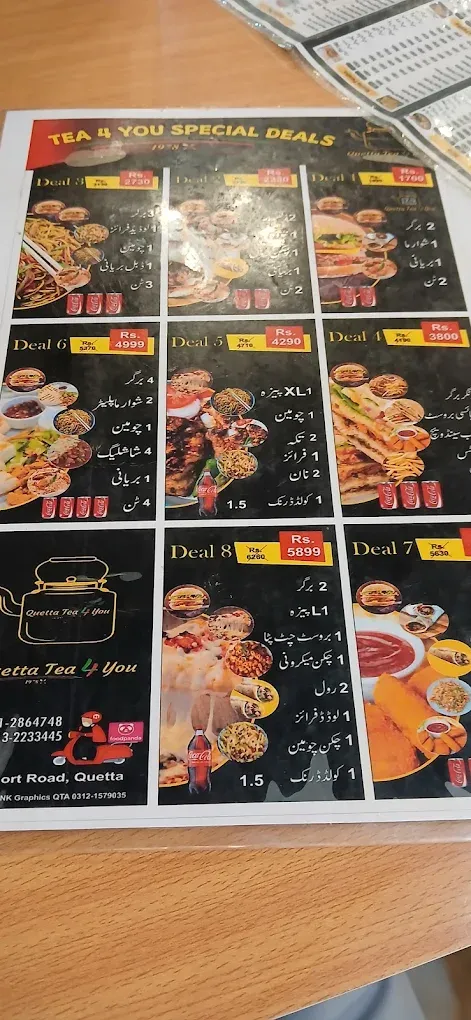 Quetta Tea 4 You restaurant menu