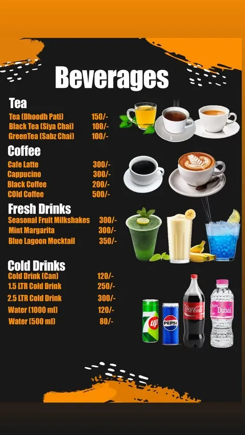 Cafe Paag menu